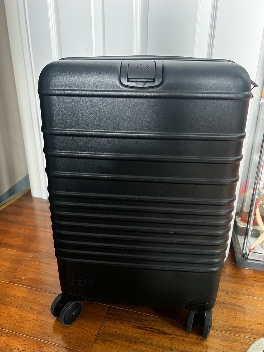 Beis Black Spinner Carry-On Suitcase